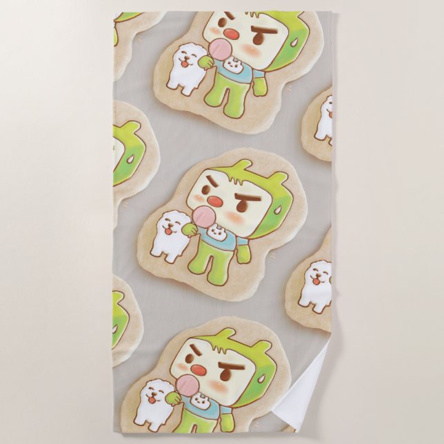 XiaoTieJun Icing Cookies Beach Towel (Front)