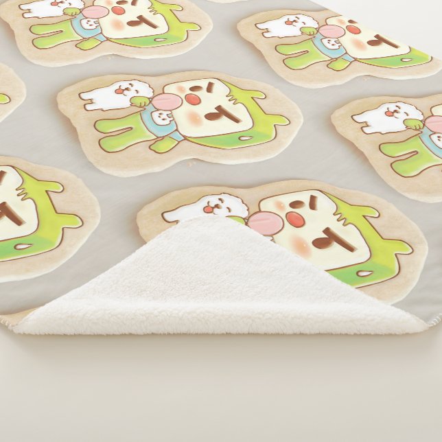 XiaoTieJun Icing Cookies Sherpa Blanket (3/4)