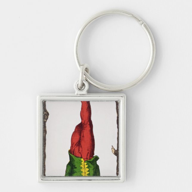 XII The Hanged Man, tarot card Key Ring (Front)