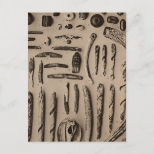 XIII Stone, glass ornaments, So California Postcard