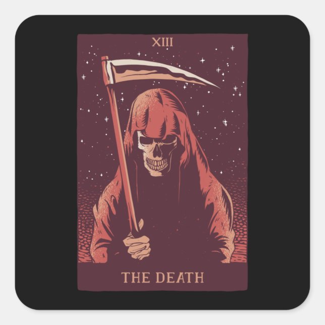 XIII The Death - Tarot Card Gift Square Sticker (Front)
