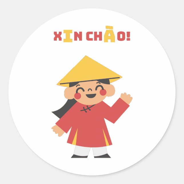 XIN CHÀO! Vietnam Sticker (Front)
