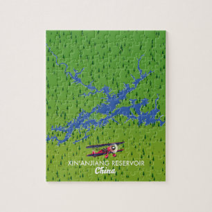 Xin'anjiang Reservoir China map Jigsaw Puzzle