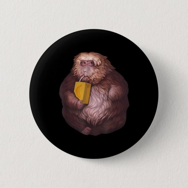 Xing Xing Monkey Meme – Funny Viral Design  6 Cm Round Badge (Front)