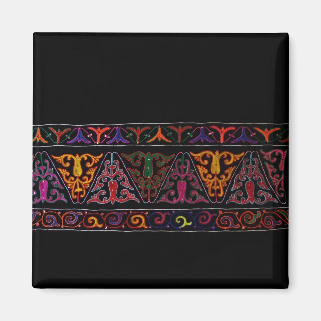 Xinjiang Embroidery Border Magnet (Front)