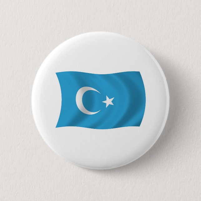 Xinjianj Uigur Flag Button (Front)