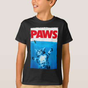 Xiongying Paws Cat And Mouse Top, Cute Funny Cat L T-Shirt
