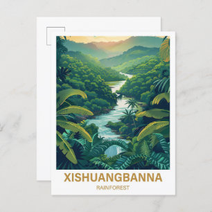Xishuangbanna Rainforest Yunan Tiongkok Travel Postcard