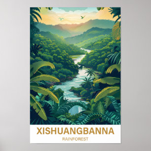 Xishuangbanna Rainforest Yunan Tiongkok Travel Poster
