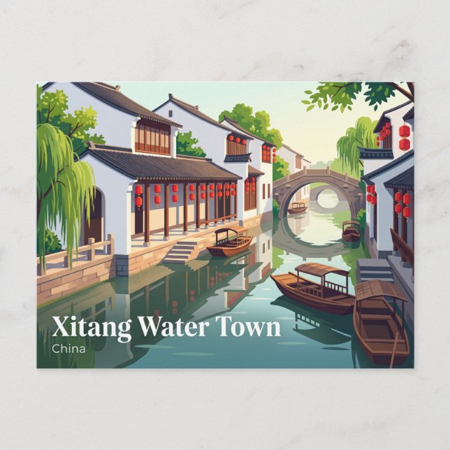 Xitang Water Town China Postcard (Front)