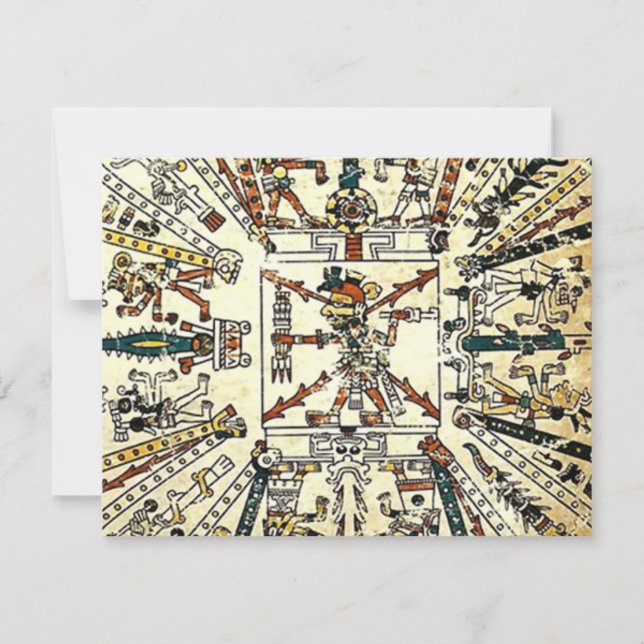 Xiuhtecuhtli Aztec Death God Invitation (Front)