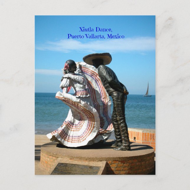 Xiutla Dance on the Malecon Peurto Vallarta Mexico Postcard (Front)