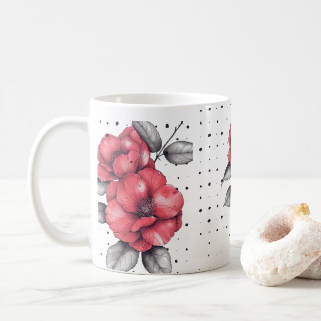 XJ Camellia Design Classic Mug (With Donut)