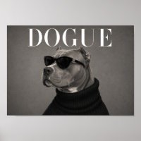 XL American Bully Fashion Editorial Dog Art Print