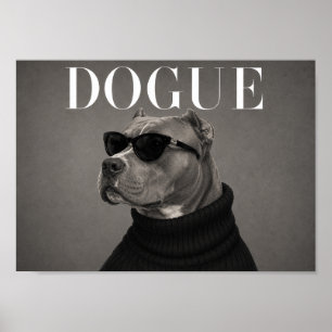 XL American Bully Fashion Editorial Dog Art Print