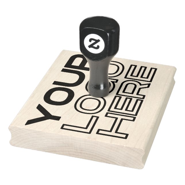 XL Large Business Logo Custom Rubber Stamp (Stamp)