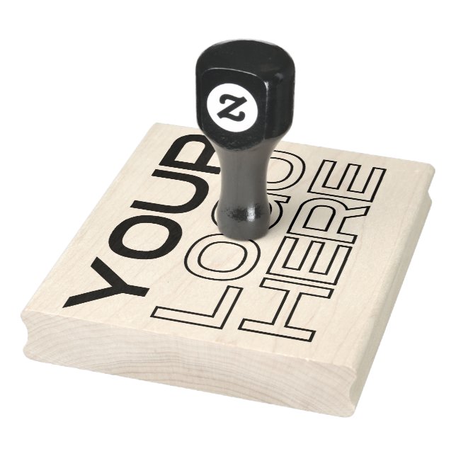XL Large Business Logo Custom Rubber Stamp (Stamp)