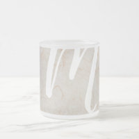 XL Monogram Silk Paper texture image Glass Mug