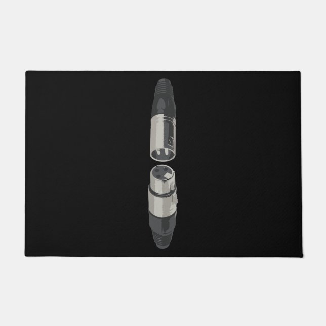 XLR Connector Sound Engineer Technician Mixer Doormat (Front)