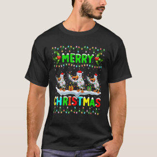 Xmas Albatross Bird Lighting Santa Merry Christmas T-Shirt