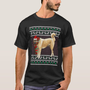 Xmas Anatolian Shepherd Dog Santa Hat Ugly Christm T-Shirt
