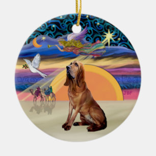 XMas Angel - Bloodhound Ceramic Tree Decoration
