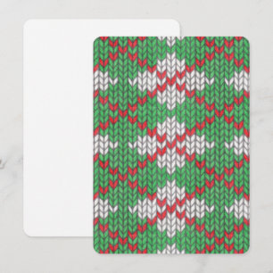 XMAS ARGYLE KNIT 4.5x6.25 Flat Card / Vertical
