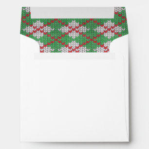 XMAS ARGYLE KNIT 5.25" Square Envelopes