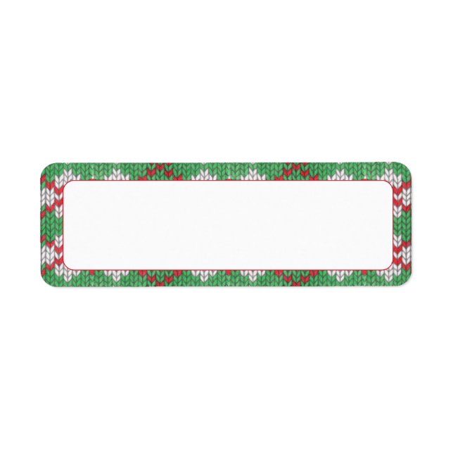 XMAS ARGYLE KNIT .75"x2.25" Labels (Front)