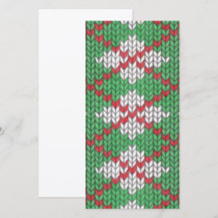 XMAS ARGYLE KNIT 8x4 Flat Card / Vertical