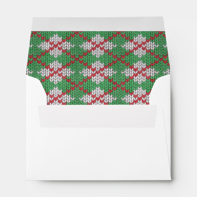 XMAS ARGYLE KNIT A6 Envelopes (Back (Bottom))