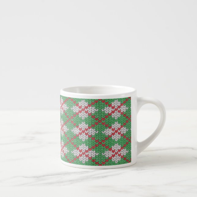 XMAS ARGYLE KNIT Espresso Cup (Right)