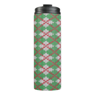 XMAS ARGYLE KNIT Thermal Tumbler
