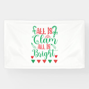 Xmas Art All Is Bright Banner