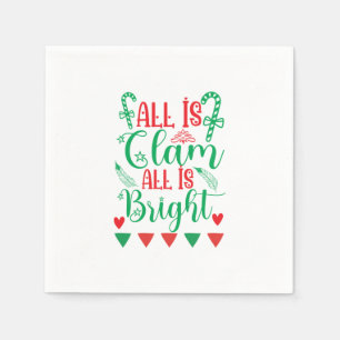 Xmas Art All Is Bright Napkin