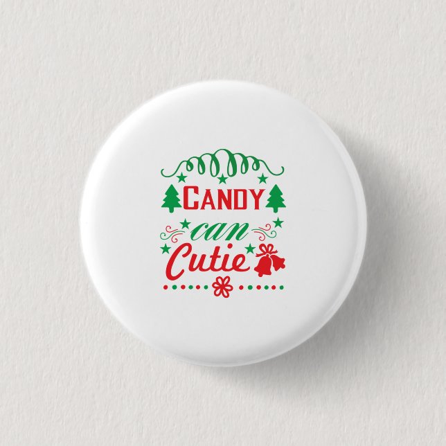 Xmas Art Candy Can Cutie 3 Cm Round Badge (Front)