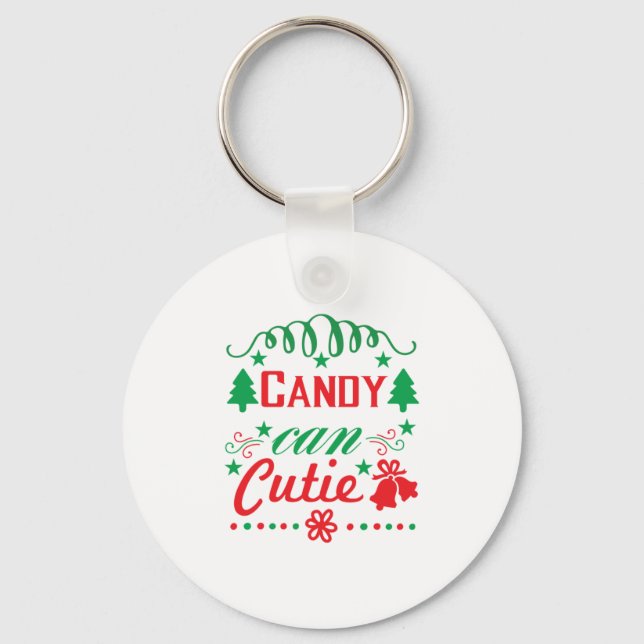 Xmas Art Candy Can Cutie Key Ring (Front)