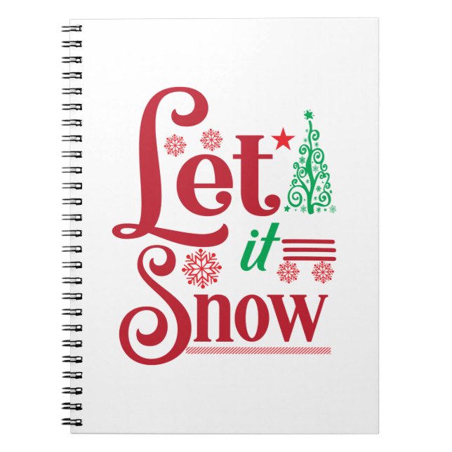 Xmas Art Let Is Snow Notebook (Front)