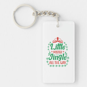 Xmas Art Little Mister Jingle All The Way Key Ring