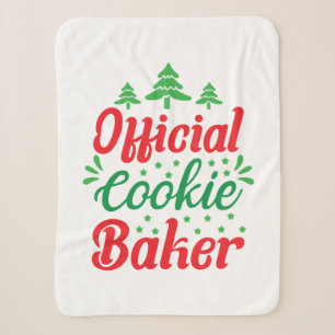 Xmas Art Official Cookie Baker Sherpa Blanket