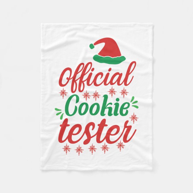 Xmas Art Official Cookie Tester Fleece Blanket (Front)