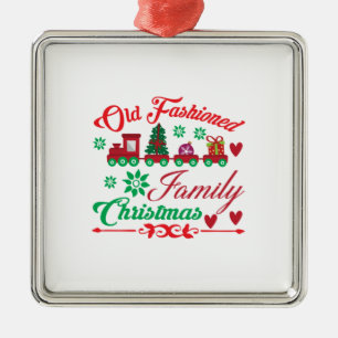 Xmas Art Old Fashioned Family Christmas Metal Tree Decoration