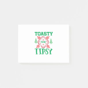 Xmas Art Toasty And Tipsy Post-it Notes