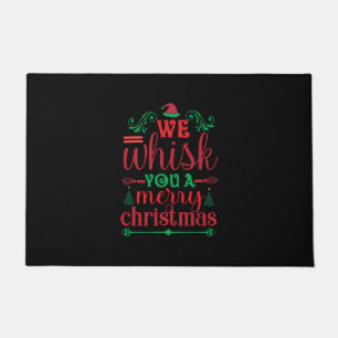 Xmas Art We Whisk You A Merry Christmas Doormat