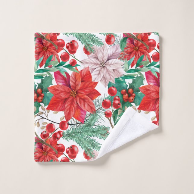 Xmas Bathroom Wall Decor Wash Cloth (Wash Cloth)