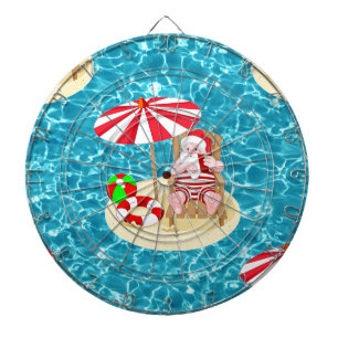 xmas beach santa claus dartboard