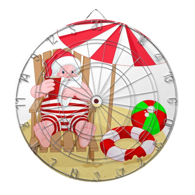 xmas beach santa claus dartboard (Front)