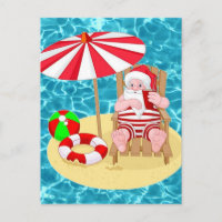 xmas beach santa claus