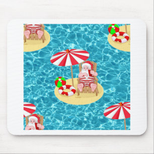 xmas beach santa claus mouse mat