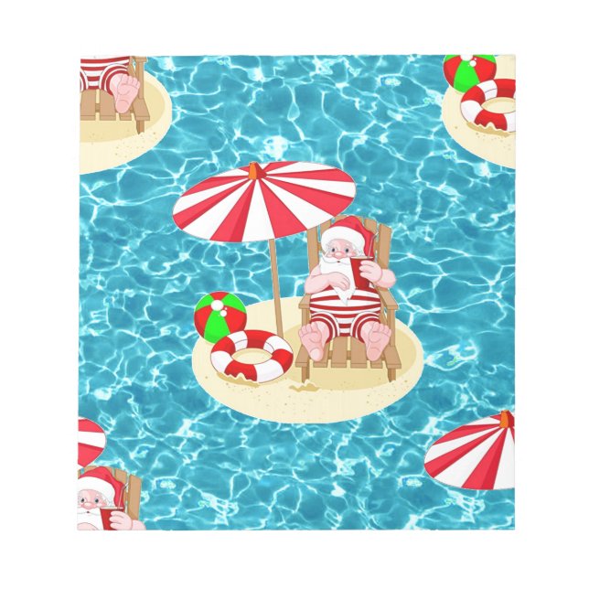 xmas beach santa claus notepad (Front)